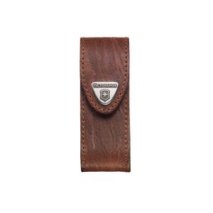 Estuche de cuero color marrón para cinturón. Tamaño 10,2x4x3,2 cm