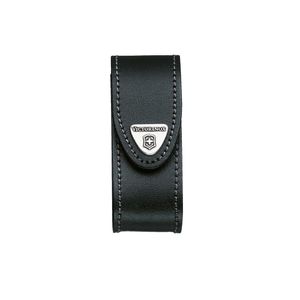 Estuche de cuero color negro para cinturón. Tamaño 10x4,1x3,7 cm