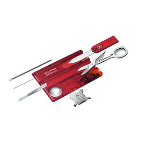 Navaja Swisscard Lite color rojo transparente Victorinox