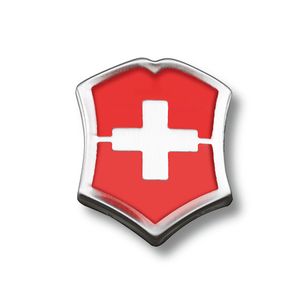 Pin - Botón con escudo suizo color rojo, Victorinox
