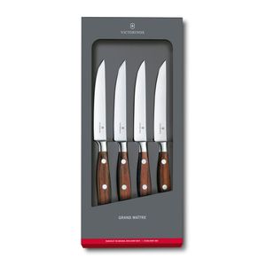 Set de cuchillos para carne Grand Maître 4 piezas de madera, Victorinox