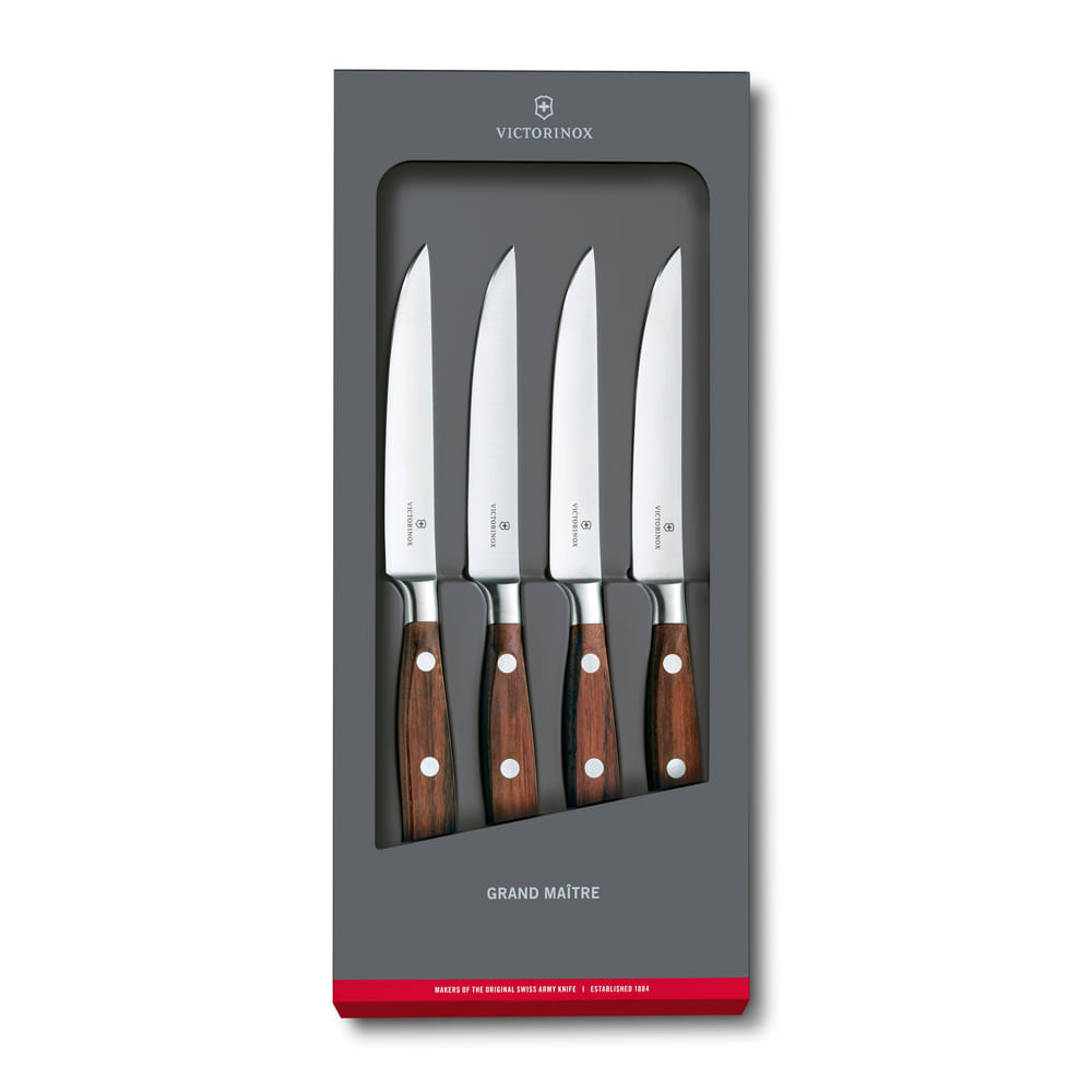 Cuchillo para chef forjado Grand Maître color Negro. Hoja 20 cm. Victorinox