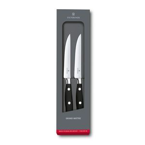 Set de cuchillos para carne Grand Maître 2 piezas color negro, Victorinox