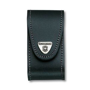 Estuche de cuero color negro para cinturón. Tamaño 9,8x5,2x3,7 cm