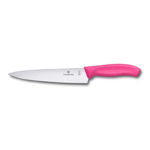 Cuchillo para trinchar Swiss Classic color rosado, en blister. Hoja 19 cm. Victorinox