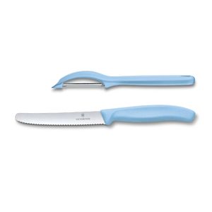 Set de cuchillo de verdura con pelador Swiss Classic Trend Colors, color azul, Victorinox