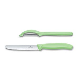 Set de cuchillo de verdura con pelador Swiss Classic Trend Colors, color verde, Victorinox