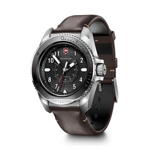 Reloj Journey 1884 dial negro, correa de cuero, Victorinox