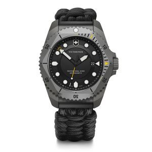 Reloj Dive Pro, correa de paracord color negro, dial color negro, Victorinox