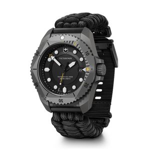 Reloj Dive Pro, correa de paracord color negro, dial color negro, Victorinox